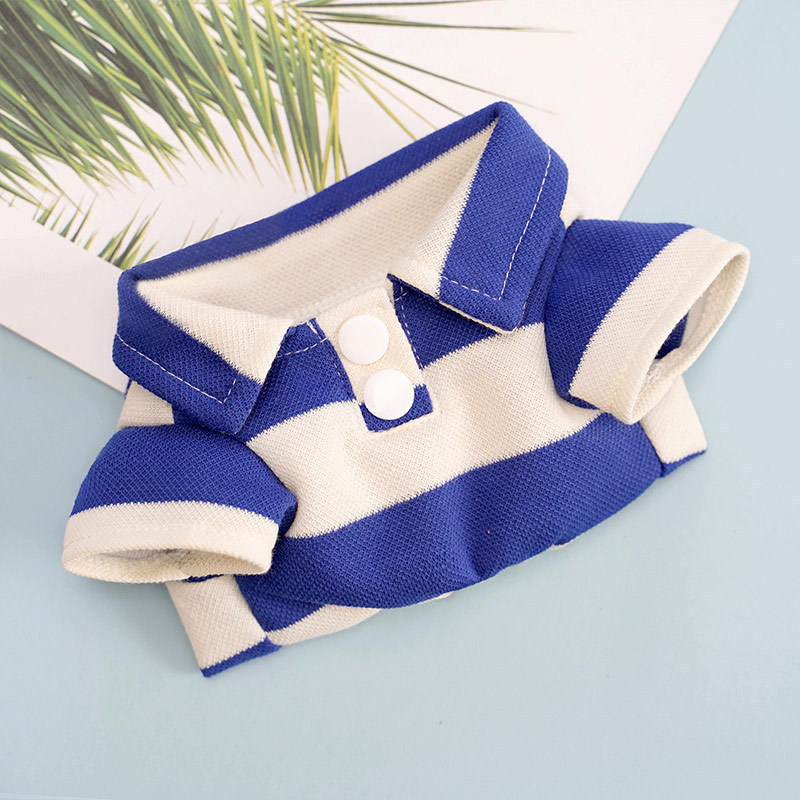 Polo rayé bleu foncé