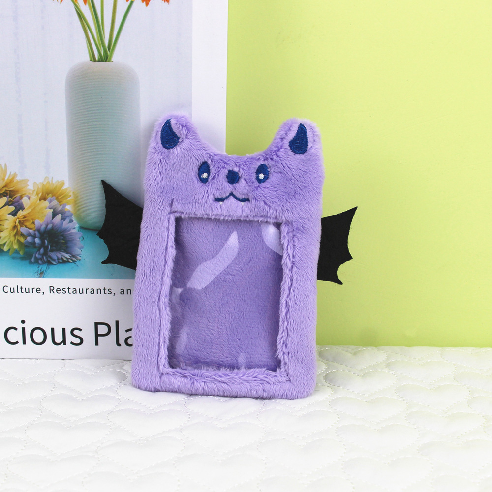 Little monster card holder purple-regular size