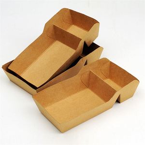 New <strong>Product</strong> Disposable Eco Friendly <strong>No</strong> Cover Chicken Rice Lunch Ship Type Snack Corrugated Paper Package Box - Product Image 1