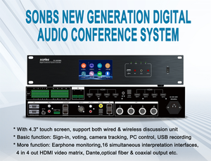 Giải pháp hội nghị âm thanh chuyên nghiệp với hệ thống phòng họp và micrô để bàn - Product Image 2