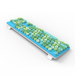 Teclado inalámbrico Punk óptico de 2,4G, teclado árabe Retro para ordenador de oficina - Product Image 6