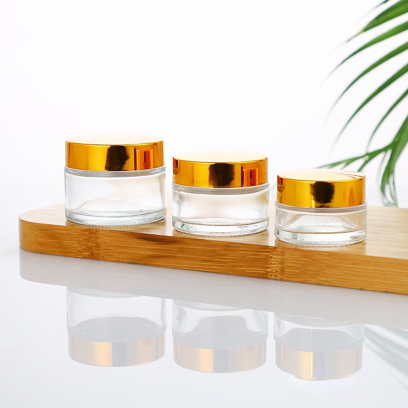 Clear jar + golden cap