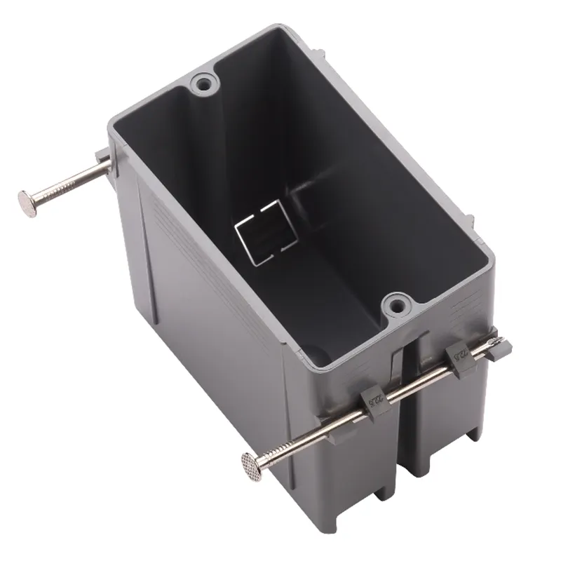 YGC-014X American Wall Junction Box PVC Plastic Old Work 1 Gang Electrical Box Electric Switch Outlet Boxes