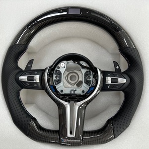 พวงมาลัยหุ้มหนังคาร์บอนไฟเบอร์แท้สำหรับ BMW 1 2 3 4ซีรีส์ F10 F30 F20 F82สไตล์สปอร์ต M3 M4 M5ใส่ได้พอดี M2 - Product Image 6