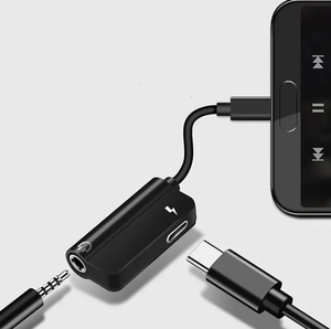 批发2合1适配器USB C型至3.5毫米音频适配器，用于耳机和充电器 - Product Image 5