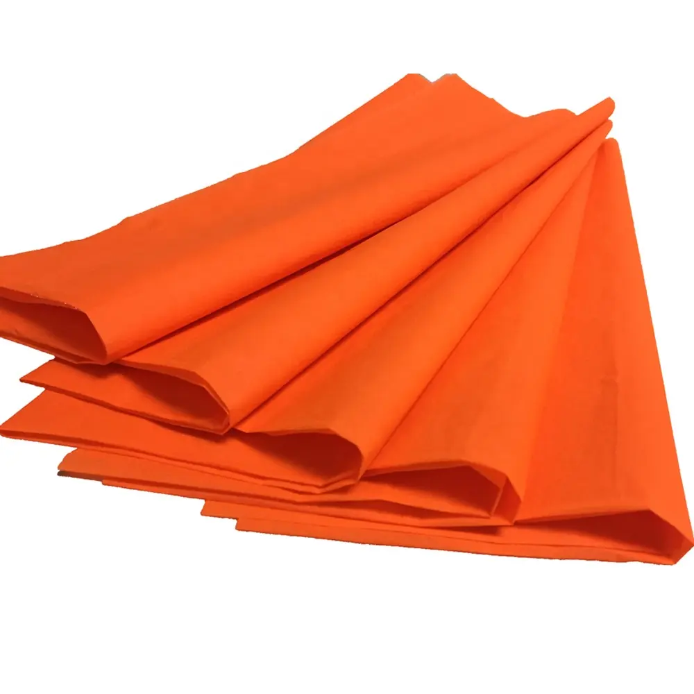 Papel de envoltório personalizado de laranja mg 14g 17g, papel de tecidos coloridos misturado