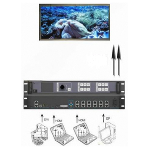 热销2合1全高清视频处理器矩阵切换器，用于室内电梯LED零售店教育购物和地铁使用 - Product Image 1
