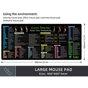 Gaxever personalizado Excel inglés acceso directo teclado y alfombrilla de ratón, gran integrado Oficina Ip ordenador antideslizante escritorio Pad - Product Image 6