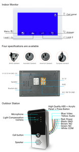 El precio más barato, sistema de intercomunicación Wifi, luz blanca, compensación Led, juego de teléfono de intercomunicación, sistema de comunicación de intercomunicación de 4 cables