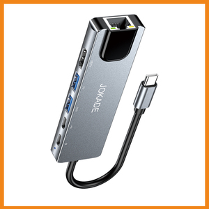 JOKADE 6in 1 Multi-function Adapter <strong>TYPE</strong>-C to TC HDTV USB3.0 RJ45 Converter for Laptop <strong>Computer</strong> 5Gbps 4K 100W Fast Transmission - Product Image 6