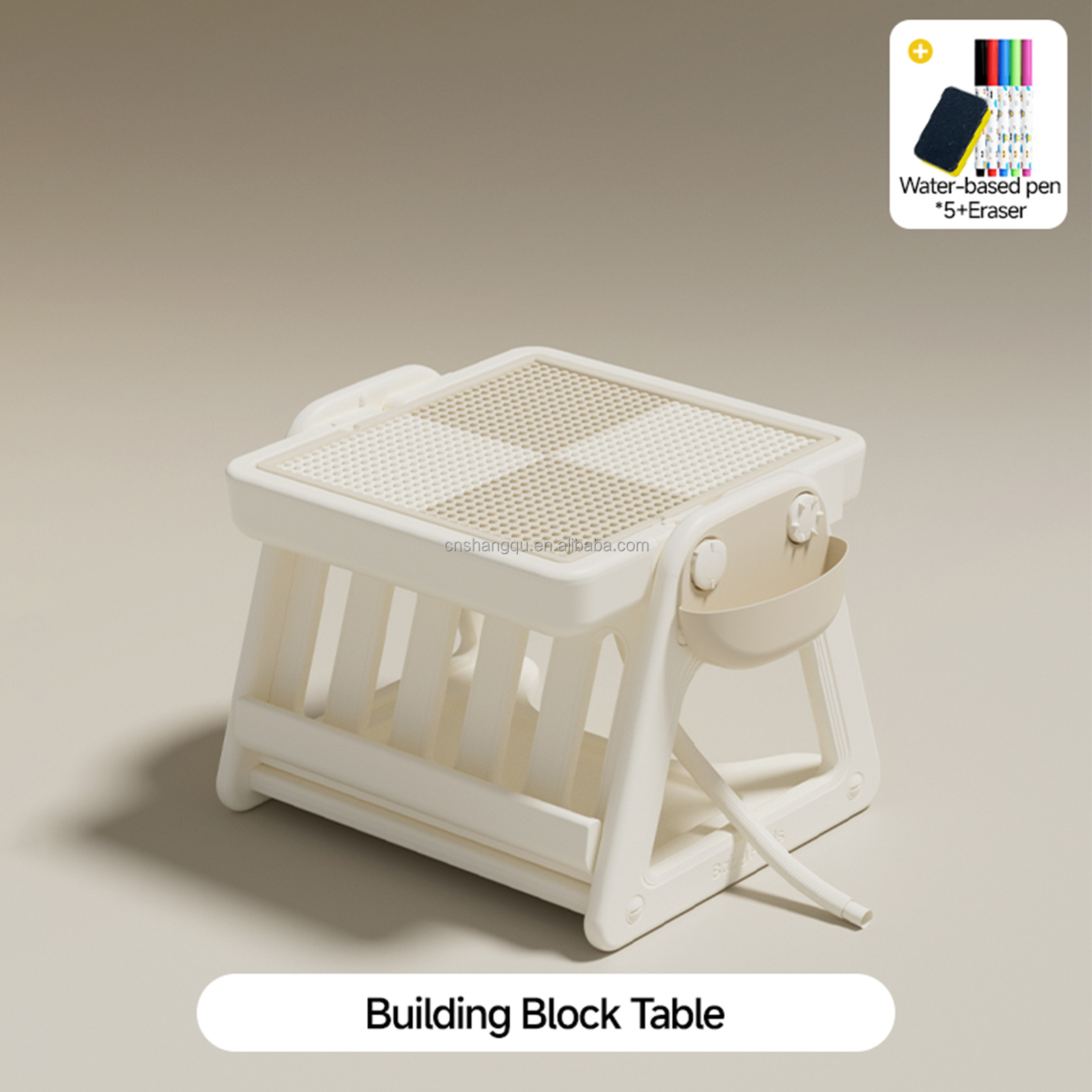 Mesa de bloques de construcción y tablero de dibujo