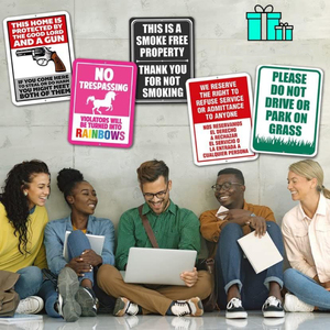 Quiet Please Signs,Quiet Zone Please Be Considerate of Our Residents and Our <strong>Neighbors</strong> 9 Inch by 12 Inch Tin Do Not Disturb Sign - Product Image 5