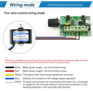 DC 5V 28V BLDC Treiber Bürstenloser Gleichstrom motor Controller Modell 3650 3525 2430 2418 PWM Drehzahl regelung mit CW CCW Brems funktion