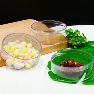 Nhựa Bền PS Vòng Tròn <span class=keywords><strong>Lucite</strong></span> Container Cho Bao Bì Sô Cô La Xử Lý Bánh Phục Sinh Quà Tặng Bên Món Tráng Miệng Bao Bì Thực Phẩm - Product Image 4