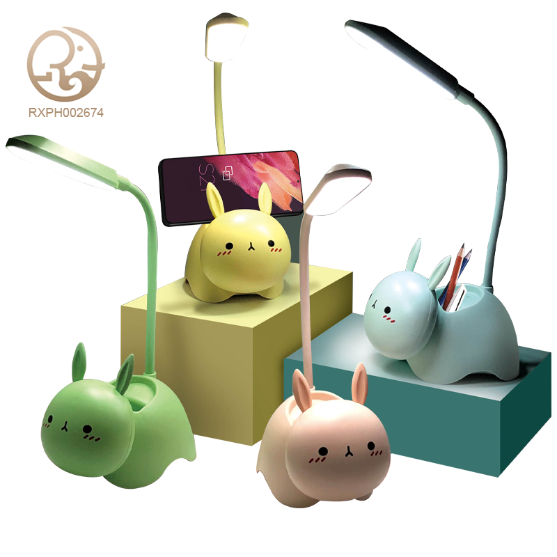 Rabbit Pen Holder Mobile Phone Holder Desk Lamp