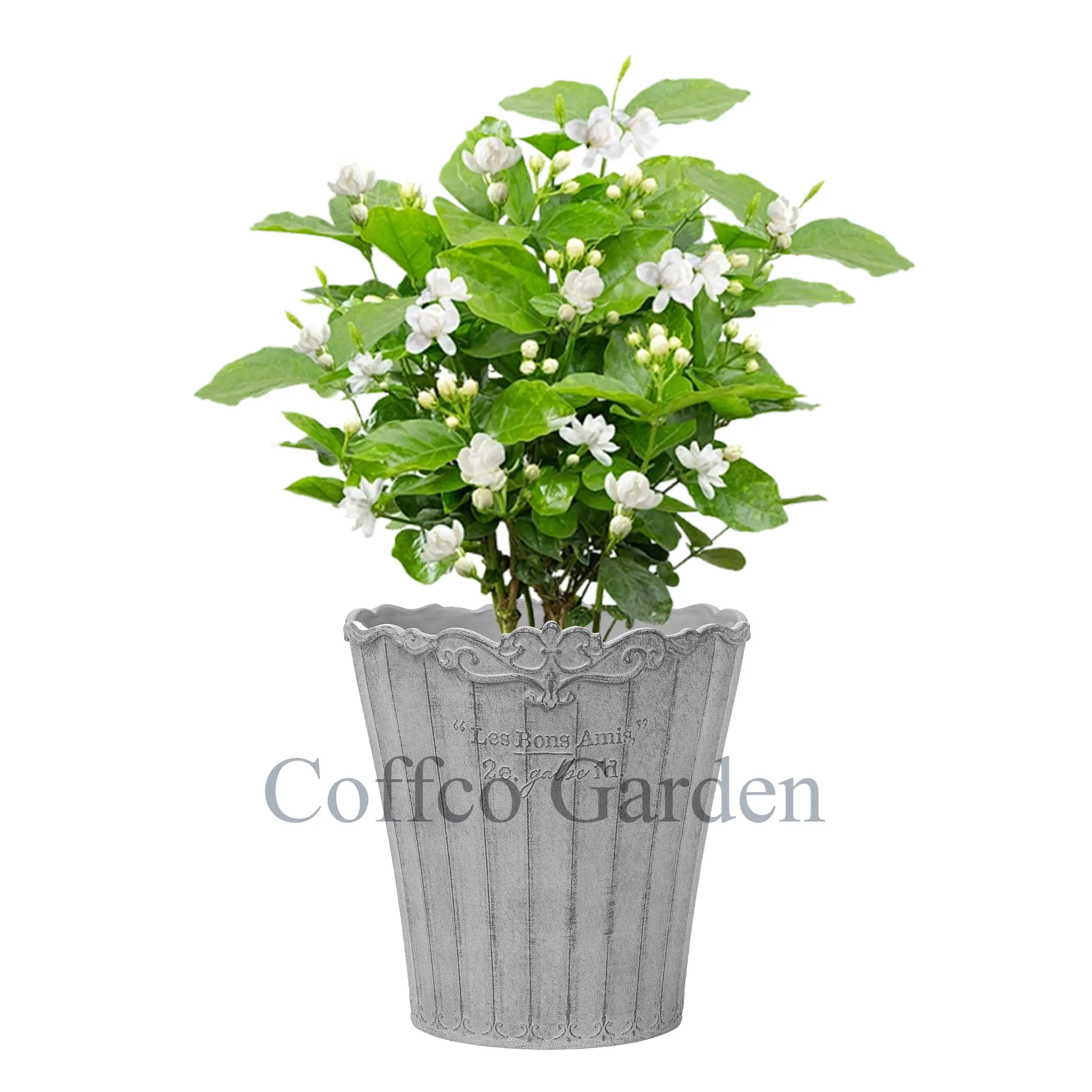 Pot de fleurs en plastique Coffco 8 pouces Pot de jardinière en dentelle verticale Style rétro couleur personnalisée hydroponique bonsaï plante Vases décor de jardin