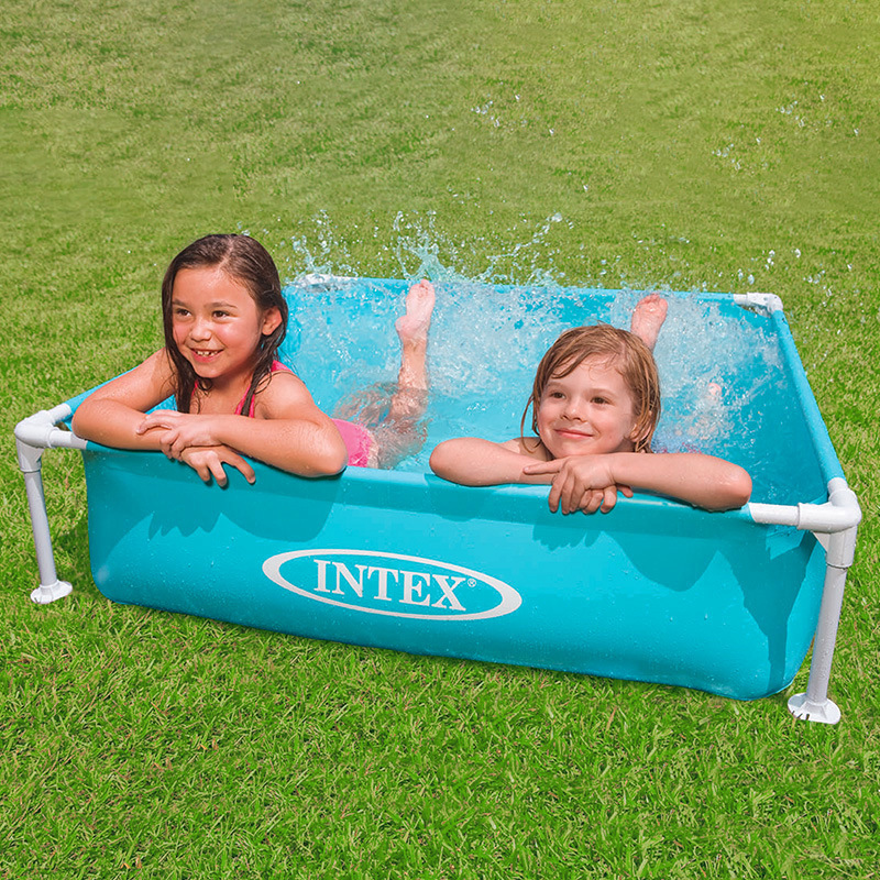 Mini piscina tubular cuadrada para niños