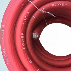 A Roll of 51' FT Feet 1/0 <strong>AWG</strong> 0 Gauge <strong>CCA</strong> Power Wire Ground <strong>Cable</strong> Translucent Black Red Blue 3 Color Available - Product Image 5