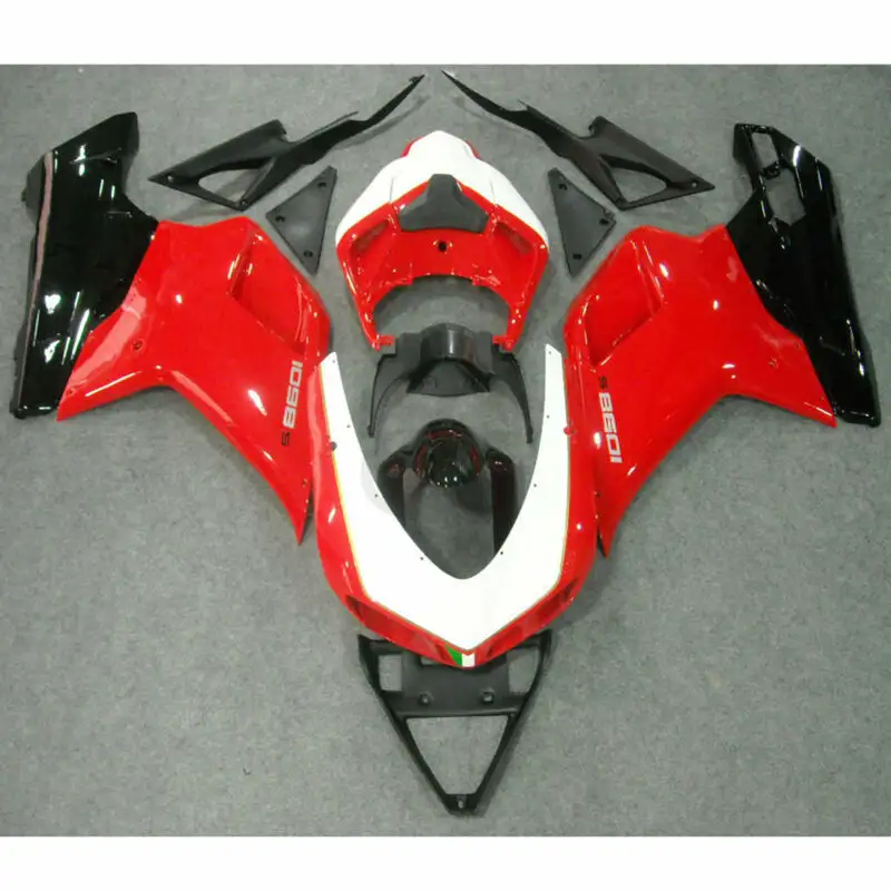 Xinmatuo XF-4110-08 corpo de carenagem plástico abs vermelho para ducati 1098 848 1198 07-12