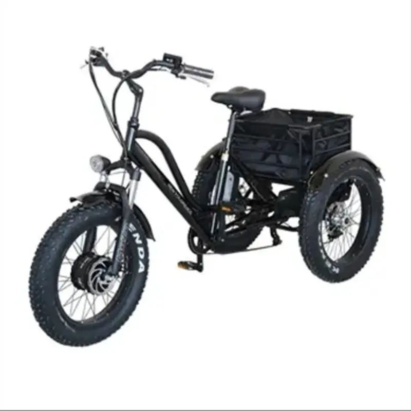 Ты хочешь 2022 Электрический трехколесный велосипед с толстыми покрышками 3-х колесный Электрический трехколесный велосипед Электрический грузовой велосипед трехколесный мотоцикл с электроприводом для взрослых