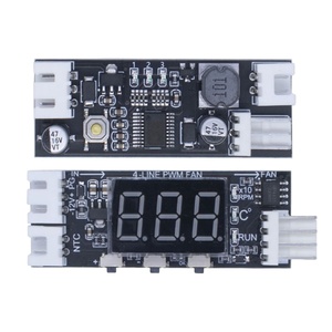 Controlador DE VELOCIDAD DE Control de temperatura del ventilador DC PWM de 4 cables 12V 0.8A Módulo de reducción de ruido de la computadora del chasis 3950 NTC - Product Image 1