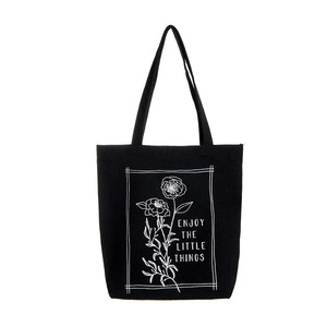Bolso de hombro con estampado de lona transfronterizo para estudiantes, Tutorial de Arte de literatura simple, bolsa de almacenamiento de compras para niños - Product Image 5
