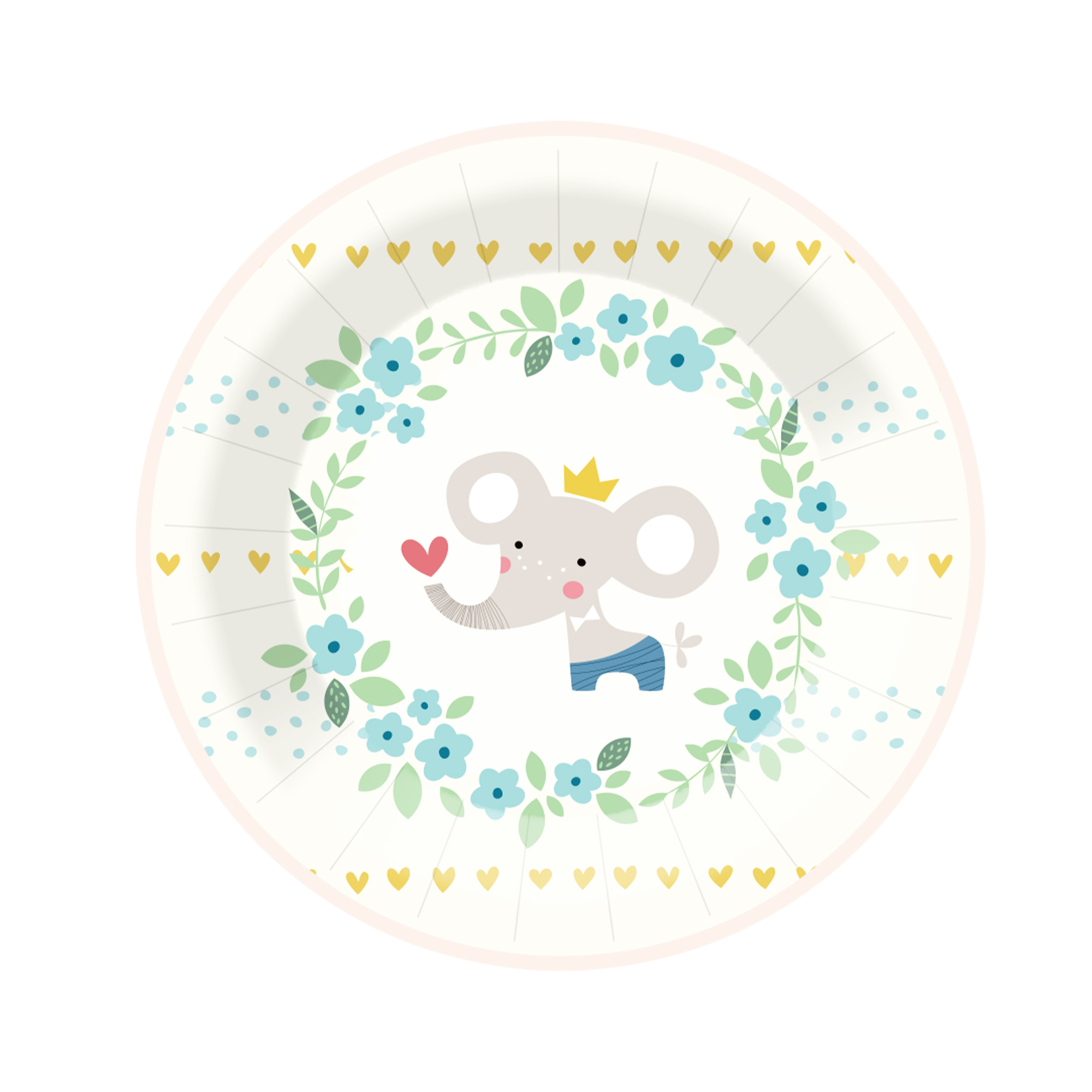 Plato de papel de 9 pulgadas * 8 piezas