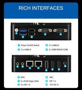 EGLOBAL New Fanless Mini Pc With 12th Gen N100 DP 2 HD 4K Display <strong>Desktops</strong> <strong>Computer</strong> WIN10 LINUX RS232 PC Industrial - Product Image 6