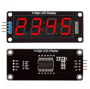 0,56 ''Zoll TM1637 4Bit Digital LED 7-Segment-Uhrenrohranzeige für Arduino LED Time Clock Double Dots Modul