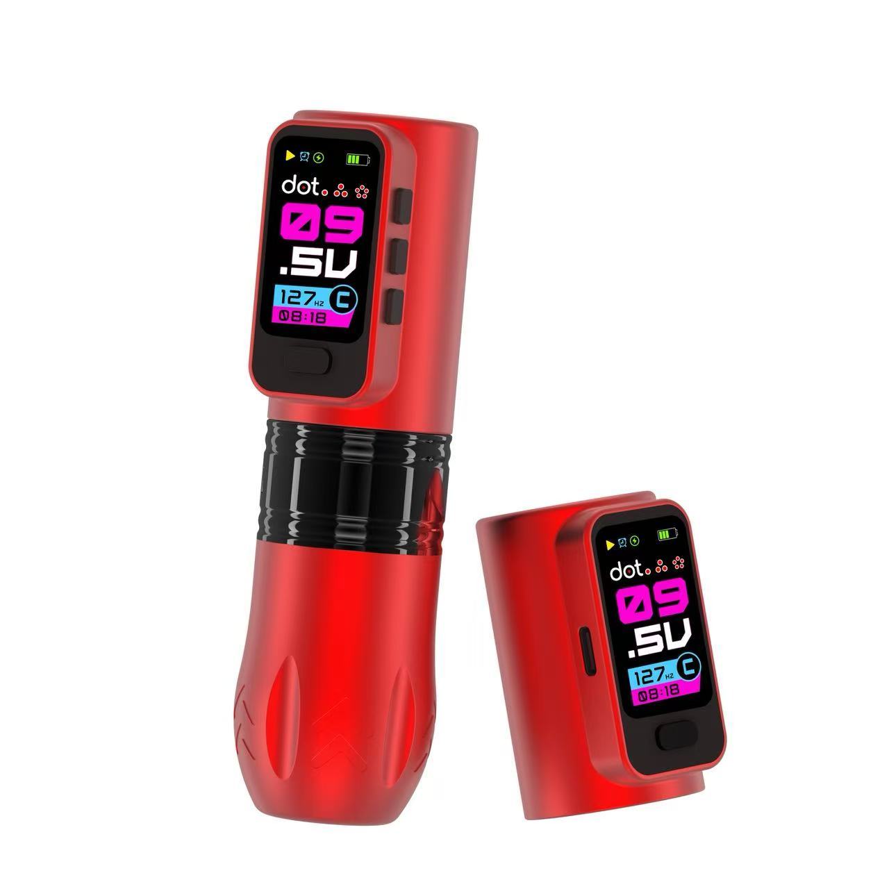 Rojo con dos baterías