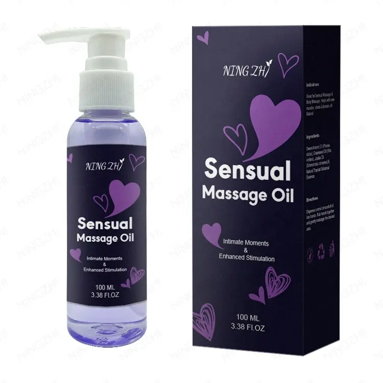 Marque privée oem 100% huile essentielle naturelle relaxante huile de massage sensuelle pour les couples