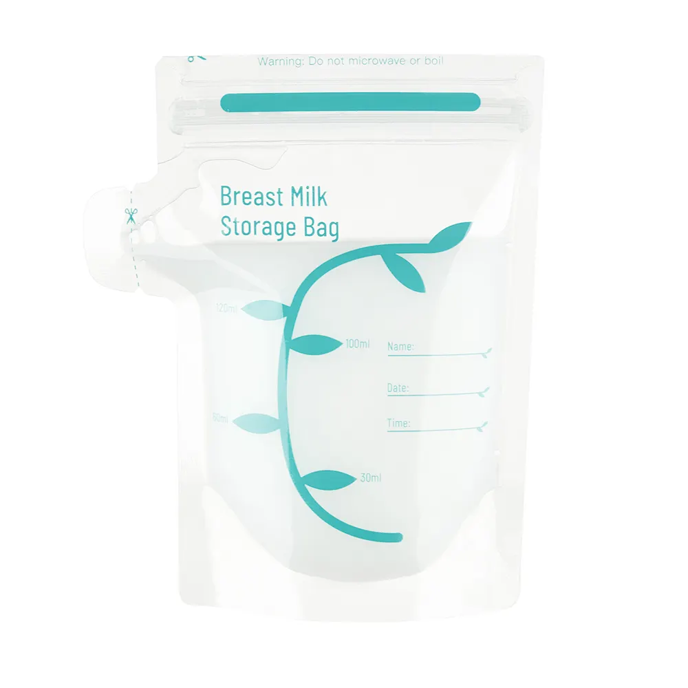 Bolsas de almacenamiento de leche materna desechables con logotipo personalizado, bolsas de almacenamiento con cremallera para mamás lactantes