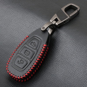 Best Sale Leather Remote Smart Car <strong>Key</strong> Case Cover for <strong>Ford</strong> Focus <strong>2</strong> 3 Fiesta MK2 MK3 MK7 MK4 <strong>Key</strong> Holder <strong>Key</strong> Parts Skin Shell - Product Image 4