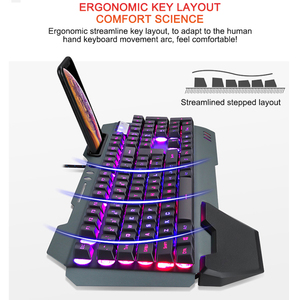 Teclado con cable con retroiluminación RGB Anti-ghosting Teclado mecánico para juegos para PC Teclado de jugador impermeable de escritorio - Product Image 2