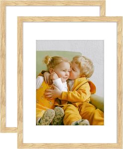 8x10額縁、マット付き5x7またはマットなし8x10の画像を表示、壁掛けフォトフレーム - Product Image 5