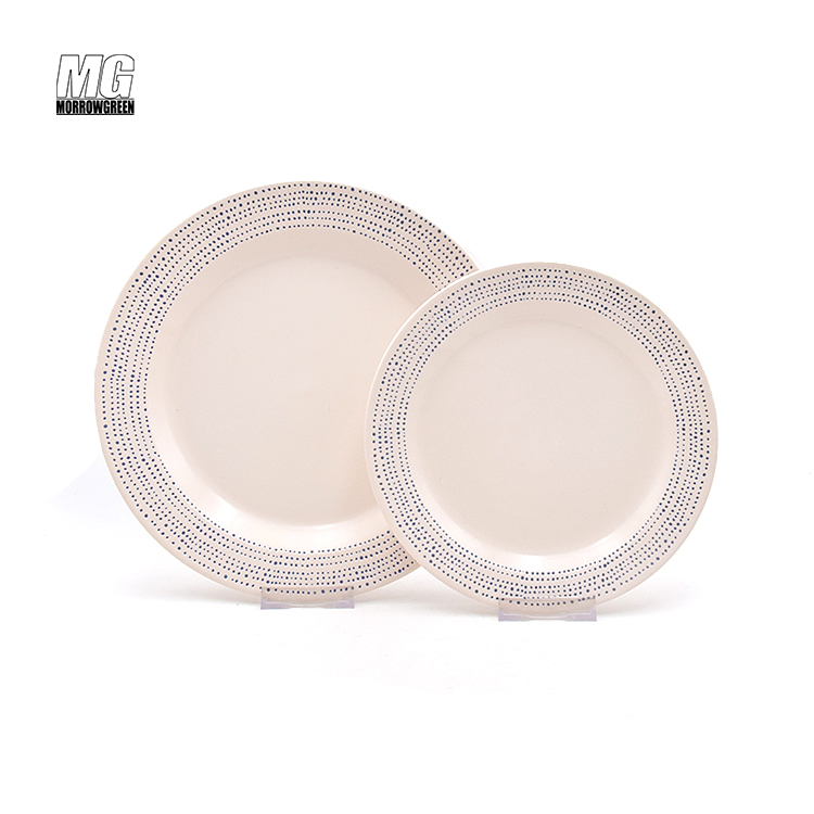 Wholesale Stoneware Pad Printing Dinner Set Western Dinnerware Set Ceramic Plates Sets Dinnerware