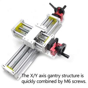 リニアステージアルミ手動スライディングテーブルCNCルーターコントローラーDIY3軸用リニアステージアクチュエーター - Product Image 6
