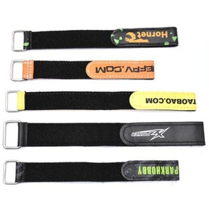 Correa de cuero de PU con logotipo personalizado, correa de goma antideslizante ajustable con gancho y lazo, correas para batería, correa para baterías FPV - Product Image 1