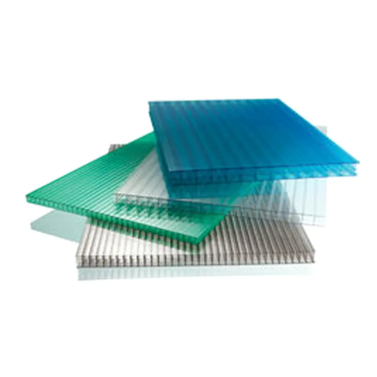 En iyi fiyat PC levha Hollow şeffaf katı esnek renkli polikarbonat plastik konservatuar çatı panelleri sera için