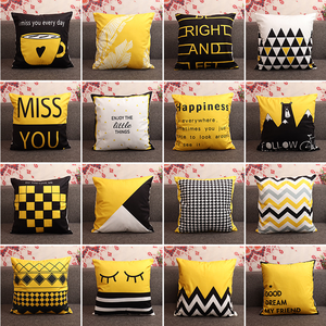 Sarung bantal Sofa samping tempat tidur rumah poliester Logo kustom desain peta pribadi pola geometris grosir lintas batas - Product Image 2