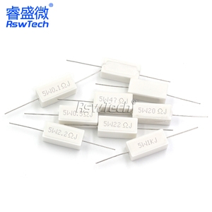 Ceramic cement 6.8k 5W Smd 10/800/1000m ohm <strong>resistor</strong> and capacitor sample book <strong>color</strong> <strong>code</strong> Aluminum 1206 cement <strong>resistor</strong> - Product Image 2