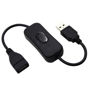 Cable de extensión USB macho a hembra con interruptor de encendido/apagado, Control de potencia para ventilador LED