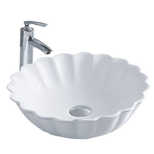 新到Lavabo Bagno外壳形状小型浴室洗手盆陶瓷艺术盆 - Product Image 1