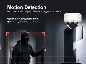 5MP Smart AI Human Motion POE <strong>IP</strong> <strong>Camera</strong> with Microphone H.265 Outdoor Audio Wide Angle 2.8mm <strong>P2P</strong> - Product Image 4