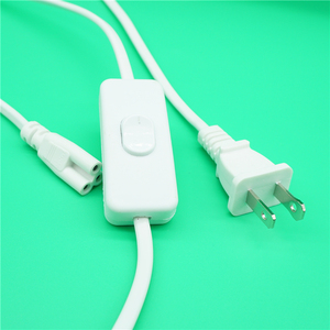 USA Polarized 2 Pin Plug with 303 On/off Switch Power <strong>Cord</strong> for <strong>T5</strong> T8 LED Lamp - Product Image 2