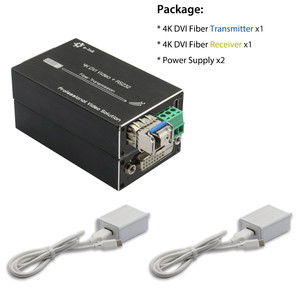 Convertidor de fibra 4K 60HZ DVI con conector RS232 LC Entrada de alimentación de 5V CC mini receptor transmisor de fibra DVI - Product Image 4