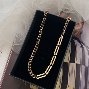 Basit kişilik dikiş zincir titanyum çelik kolye hip hop klavikula zincir kazak zinciri - Product Image 6