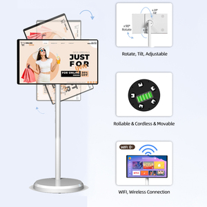 21.5 inç interaktif akıllı ekran dahili hoparlör taşınabilir Tv 1080P oyun monitörü Android 13 akıllı Tv tekerlekler üzerinde - Product Image 3