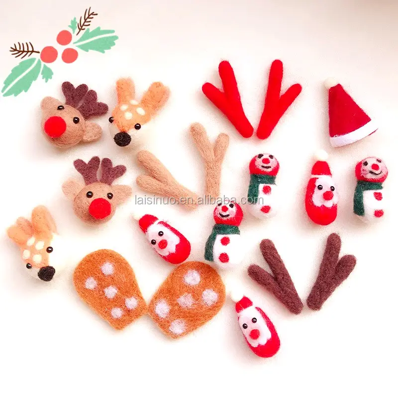 Spot Goods Christmas Brooch Colorful Wool Felt Balls For Home Decoration