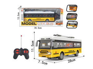 2.4ghz 4 Channels Rc Toy Bus Remote <strong>Control</strong> With Realistic Lights Open Door Function